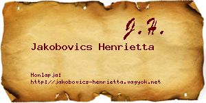 Jakobovics Henrietta névjegykártya